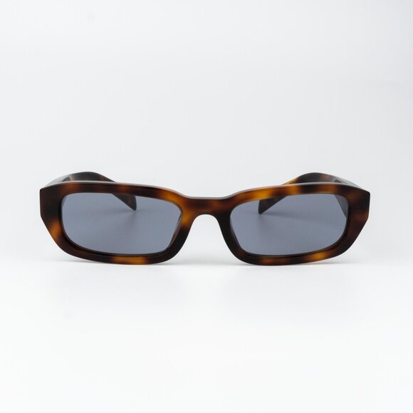 Prada Men Sunglasses Havana Grey Rectangle PRB06S 15W03N NEW AUTHENTIC - Picture 1 of 12